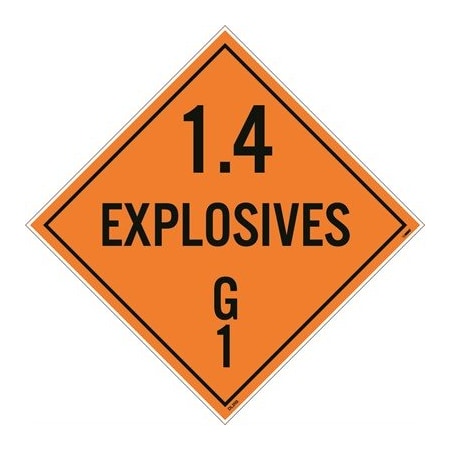 Nmc Placard, 10.75x10.75, Pressure Sensitive, Pressure Sensitive Vinyl, 10-3/4 in W x 10-3/4 in H DL203BP50